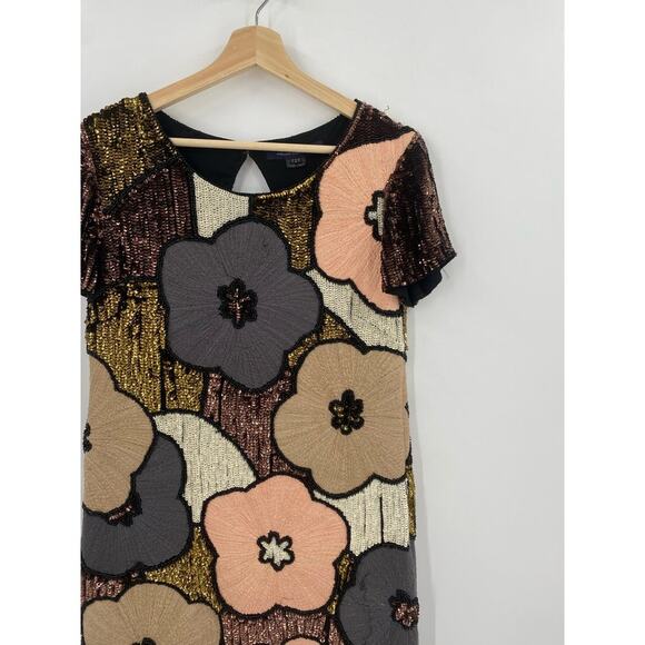 French Connection 0 Fauna Fantasy Sequined Shift Dress - Picture 3 of 6